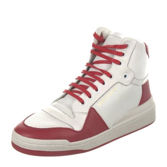 Saint Laurent Leather Colorblock Sneakers - Picture 2 of 5